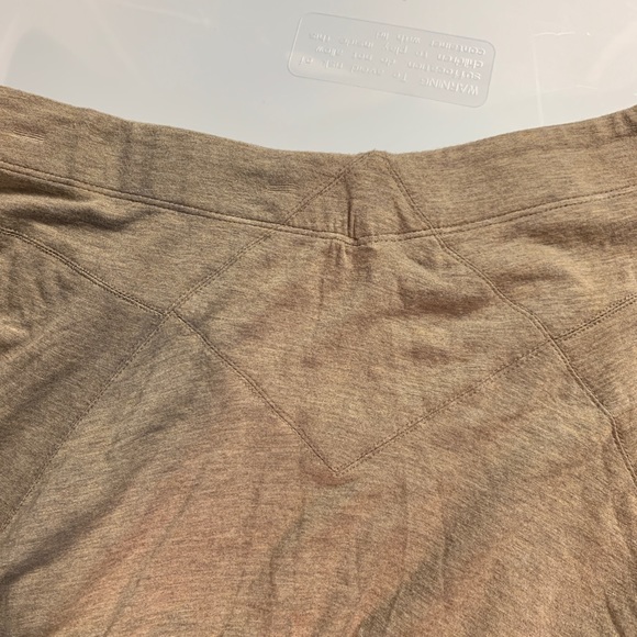 Max Studio Womens Short Heathered Tan Elastic Waist Pullon Skirt Sz L - Picture 6 of 6